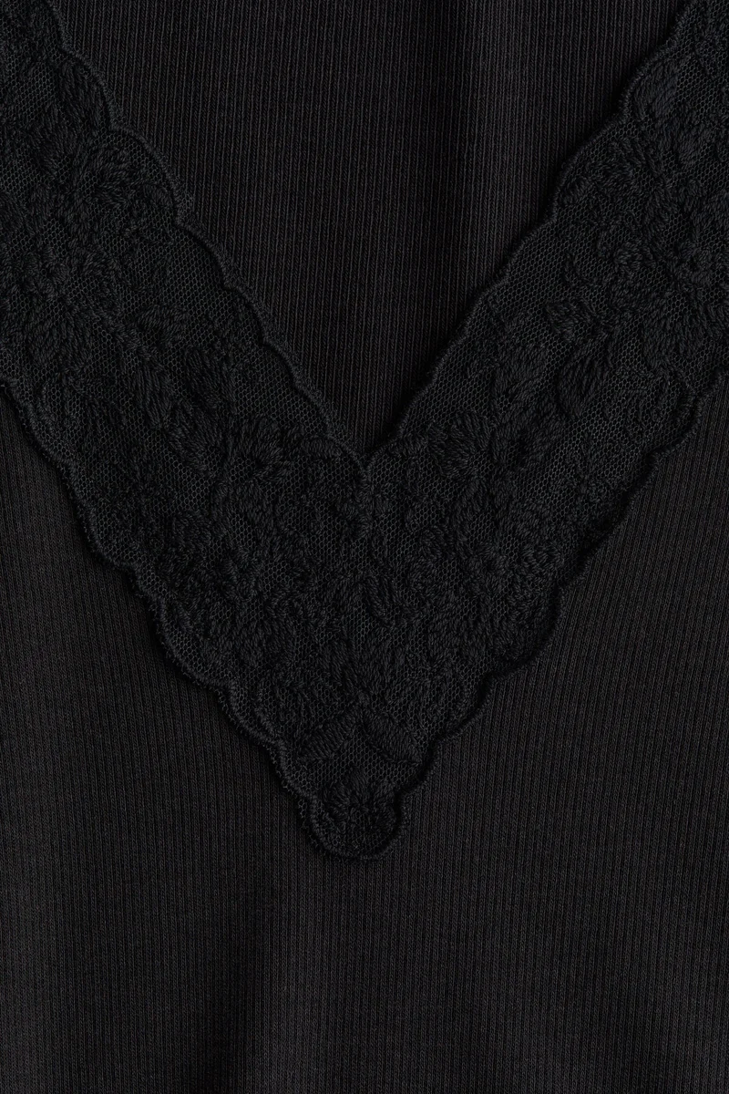 H&M Ribbed V-neck top